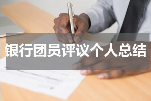 银行团员评议个人总结