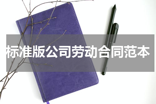 标准版公司劳动合同范本