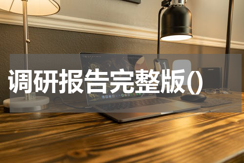 调研报告完整版()