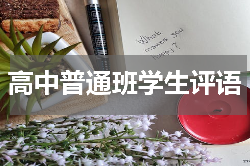 高中普通班学生评语