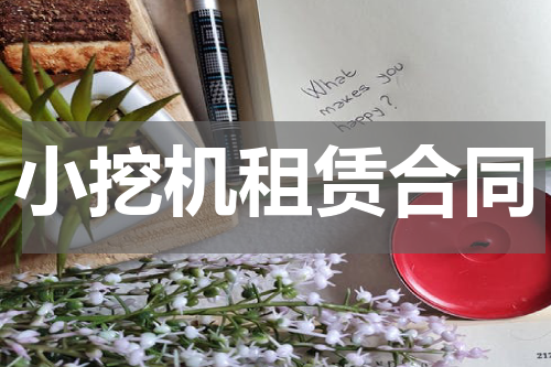 小挖机租赁合同