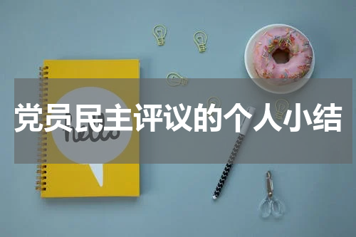 党员民主评议的个人小结