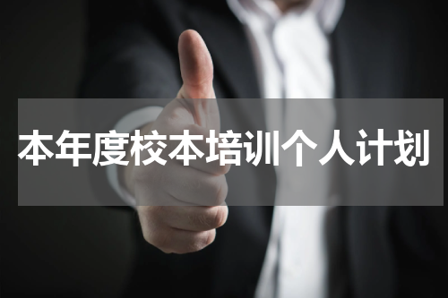 本年度校本培训个人计划