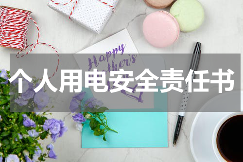 个人用电安全责任书
