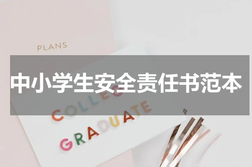 中小学生安全责任书范本