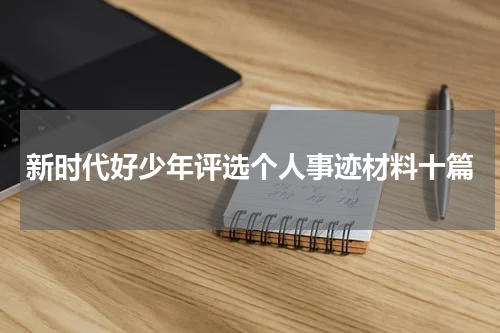 新时代好少年评选个人事迹材料十篇