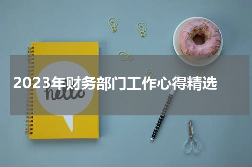 2023年财务部门工作心得精选