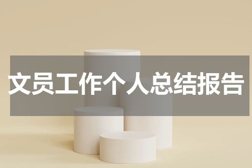 文员工作个人总结报告