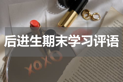 后进生期末学习评语