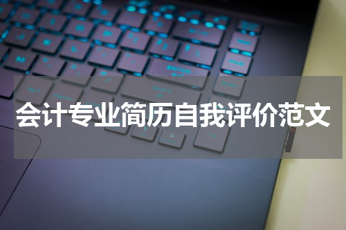会计专业简历自我评价范文