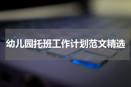 幼儿园托班工作计划范文精选