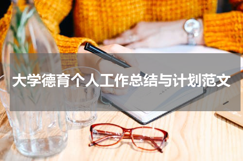 大学德育个人工作总结与计划范文