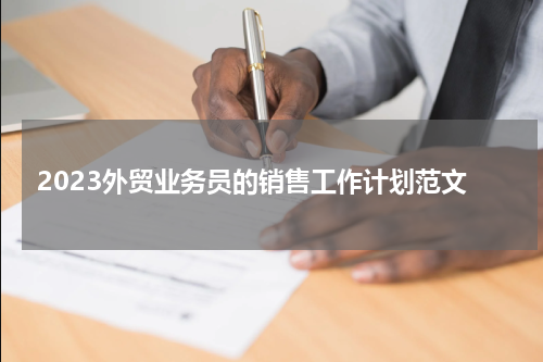 2023外贸业务员的销售工作计划范文