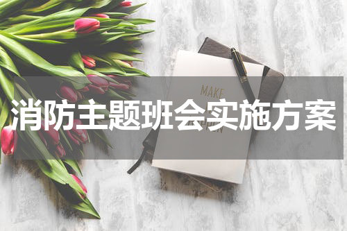 消防主题班会实施方案