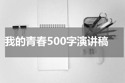 我的青春500字演讲稿