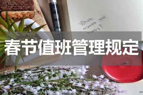 春节值班管理规定