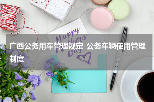 广西公务用车管理规定_公务车辆使用管理制度