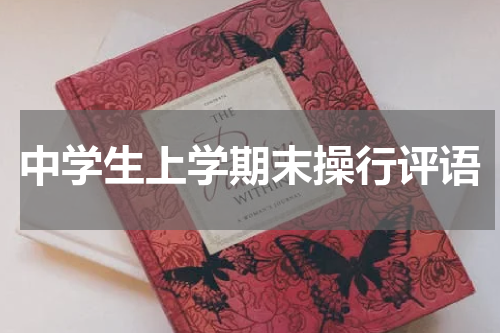 中学生上学期末操行评语