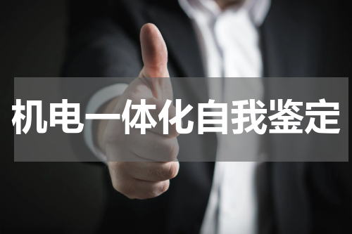 机电一体化自我鉴定