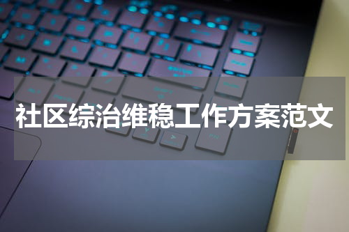 社区综治维稳工作方案范文