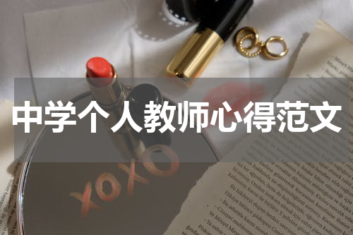 中学个人教师心得范文