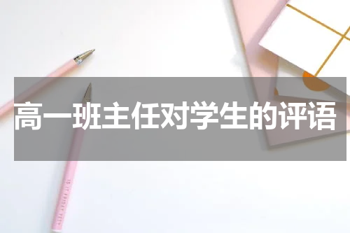 高一班主任对学生的评语