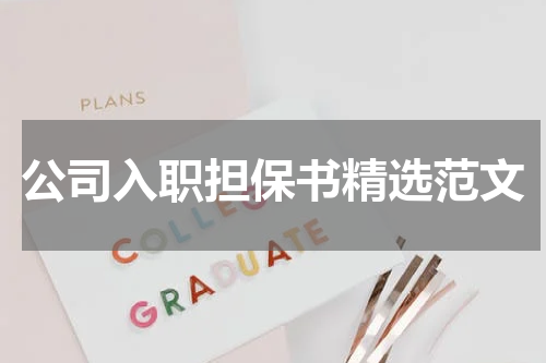 公司入职担保书精选范文