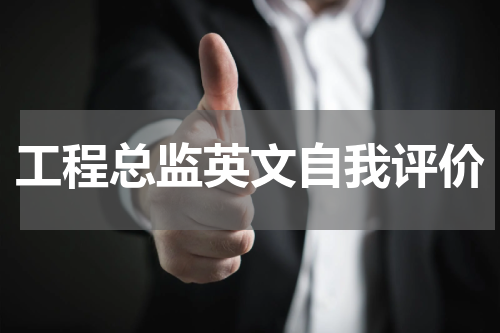 工程总监英文自我评价