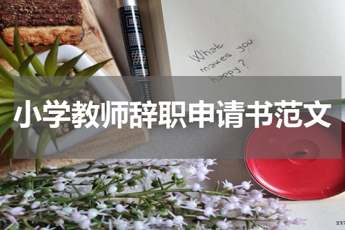 小学教师辞职申请书范文