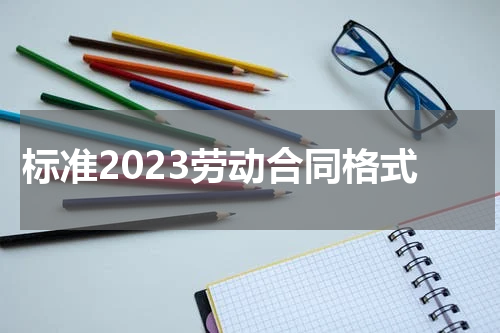 标准2023劳动合同格式