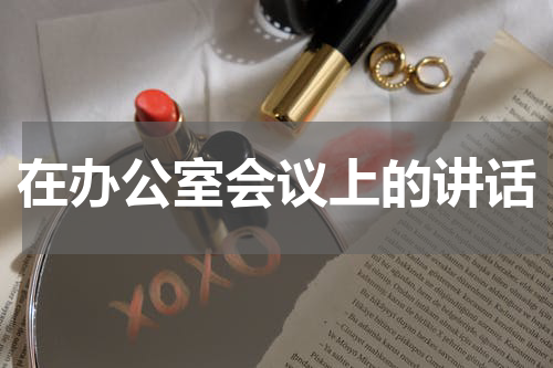 在办公室会议上的讲话