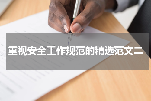 重视安全工作规范的精选范文二