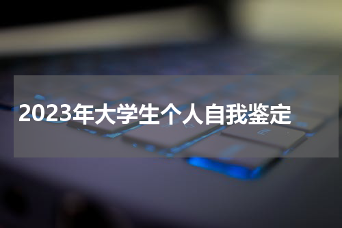 2023年大学生个人自我鉴定