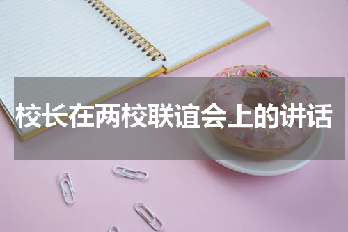 校长在两校联谊会上的讲话