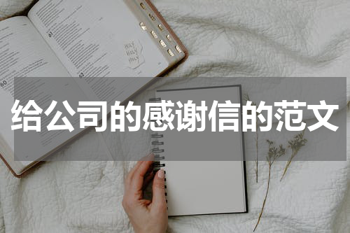 给公司的感谢信的范文