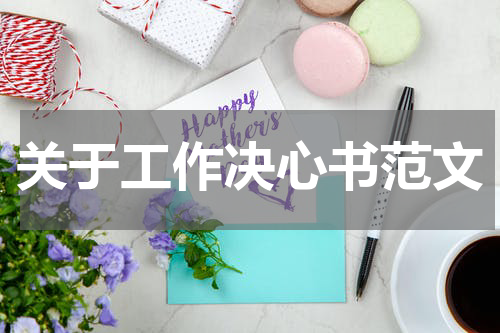 关于工作决心书范文