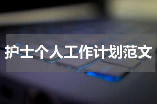 护士个人工作计划范文