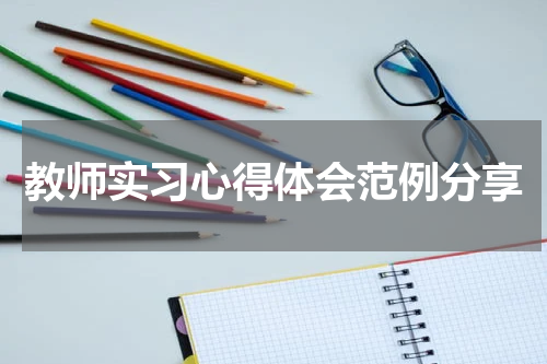 教师实习心得体会范例分享