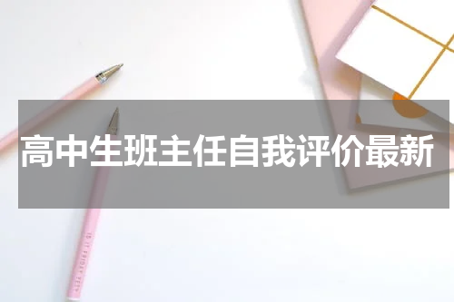 高中生班主任自我评价最新
