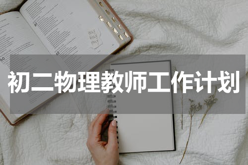 初二物理教师工作计划