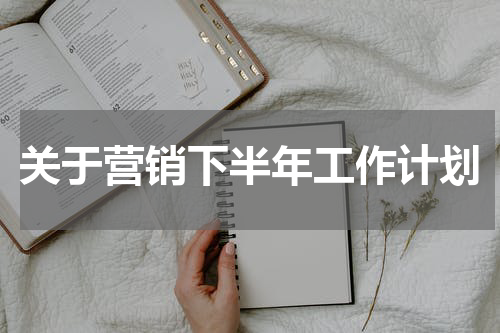 关于营销下半年工作计划