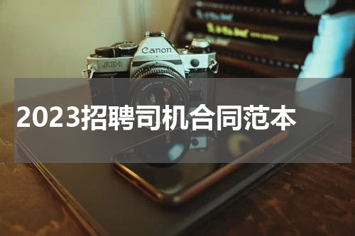 2023招聘司机合同范本