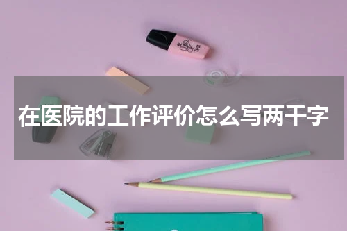 在医院的工作评价怎么写两千字