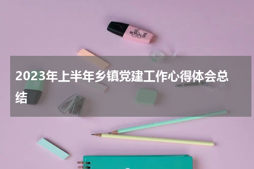 2023年上半年乡镇党建工作心得体会总结