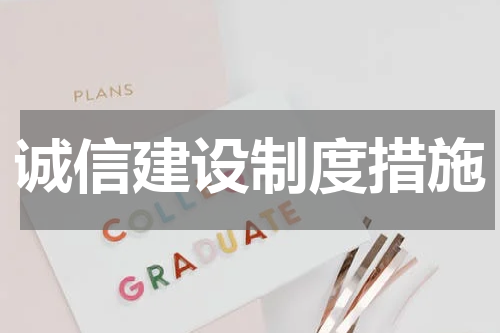 诚信建设制度措施