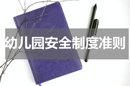 幼儿园安全制度准则