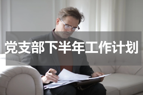党支部下半年工作计划