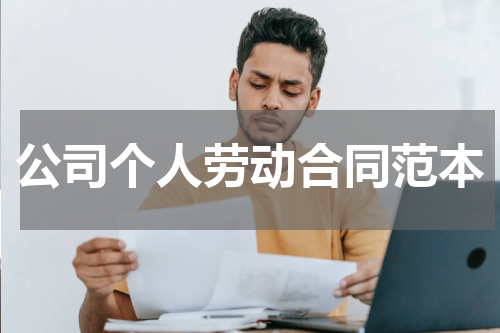 公司个人劳动合同范本