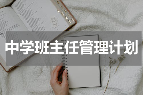 中学班主任管理计划