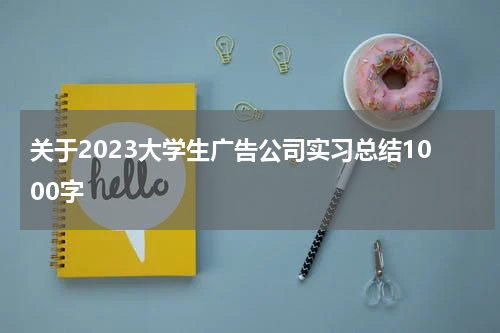 关于2023大学生广告公司实习总结1000字